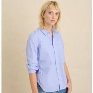 Alex Mill Bobby Shirt Women's Poplin Button Front Long Sleeve Blue NWT Size M